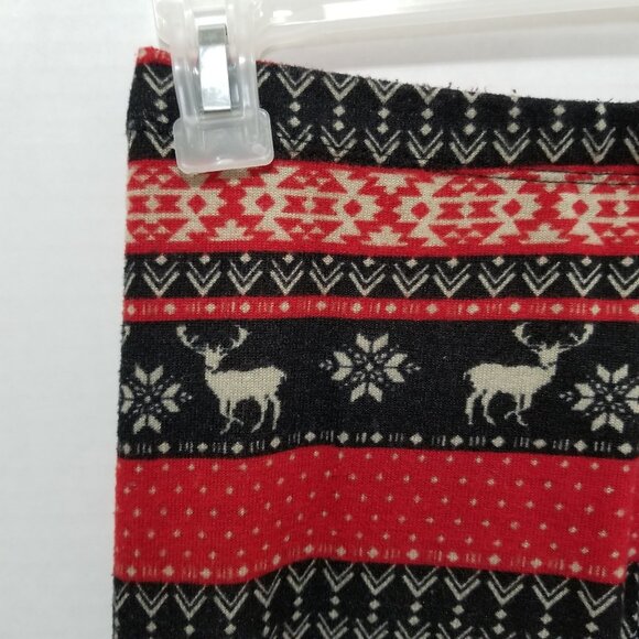 Pink Republic leggings Small Christmas XMas reindeer fair isle snowflake holiday - Picture 3 of 13